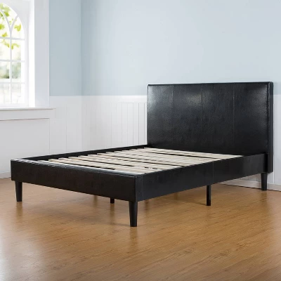 Platform Bed Faux Leather Dark Brown - Sleep Revolution 6 Platform Bed Faux Leather Dark Brown - Sleep Revolution - Image 6