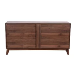 60" Haisley Mid-Century Modern Storage Buffet TV Stand For TVs Up To 64" With Adjustable Shelves Dark Walnut - Taylor & Logan -Cozy Living Deals Store GUEST fdc08080 2511 4000 9141 9df919ac2736