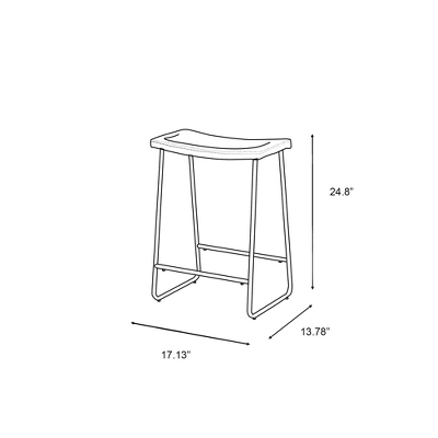 Set Of 2 Easton Saddle Counter Height Barstools Brown/Black - Acessentials 9 Set Of 2 Easton Saddle Counter Height Barstools Brown/Black - Acessentials - Image 9