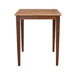 Solid Wood Top Table With Shaker Legs Cinnamon/Brown - International Concepts
