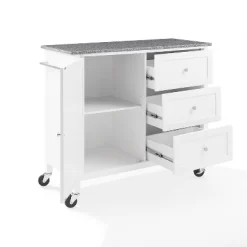 Soren Granite Top Kitchen Island/Cart Gray/White - Crosley -Cozy Living Deals Store GUEST ff31bb28 c4a8 4335 8e97 7f263b2eb936