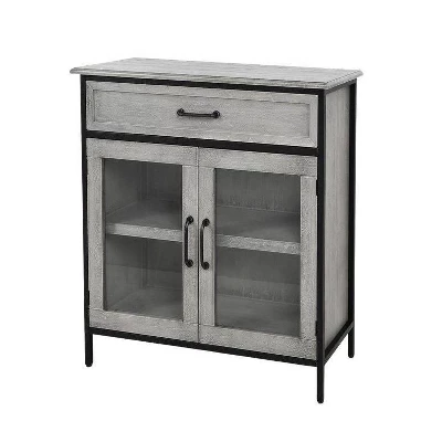 2 Door Wood And Metal Cabinet - StyleCraft 3 2 Door Wood And Metal Cabinet - StyleCraft - Image 3