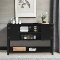 Costway Barn Door TV Stand Console Sideboard Buffet For TVs Up To 60'' W/Storage Cabinets -Cozy Living Deals Store GUEST ffc851ca ce28 4b6a b091 3d5339206ef3